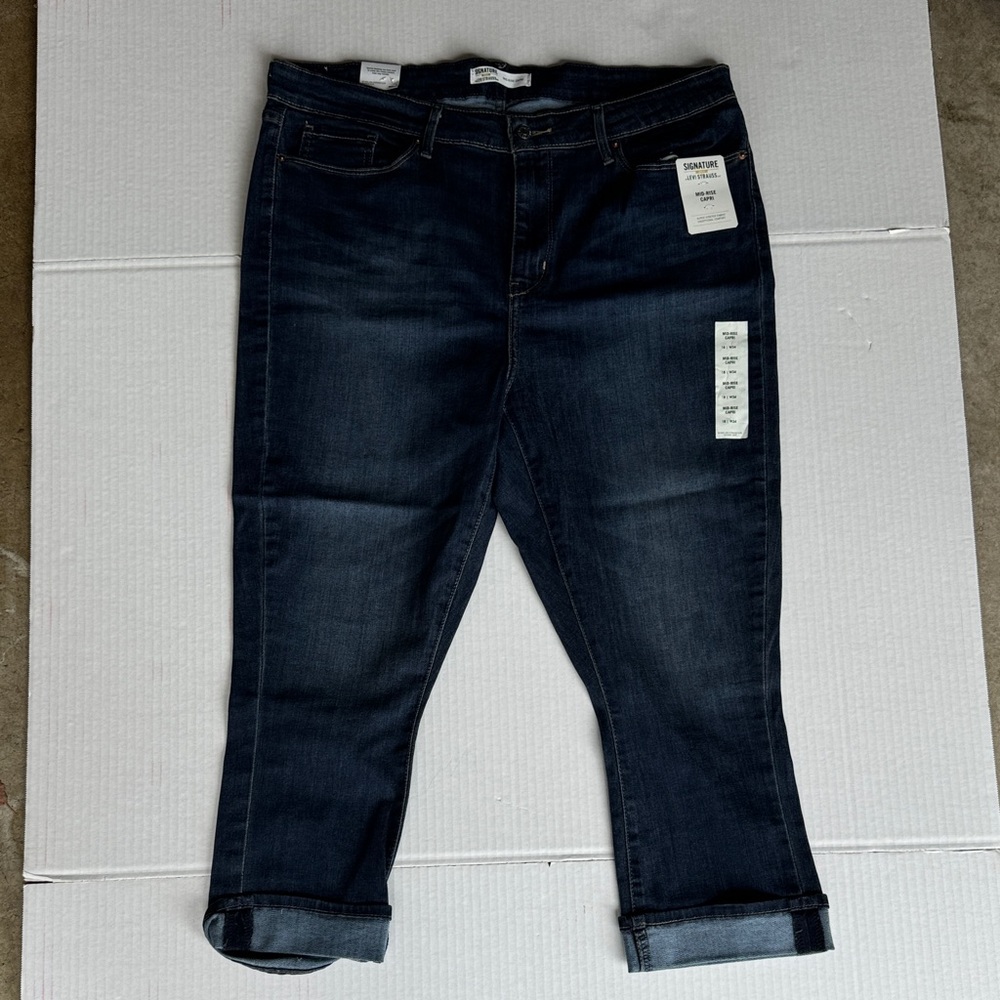 Signature by Levi Strauss Dark Indigo Boyfriend Jeans